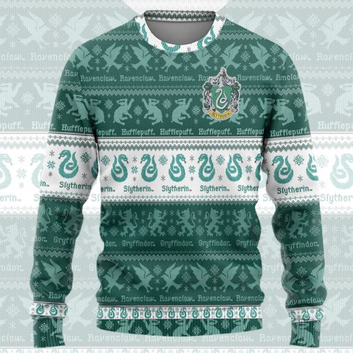 9Heritages 3D H.P Slytherin Quidditch Ugly Sweater