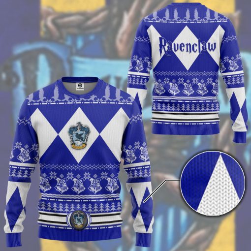 9Heritages 3D H.P Ravenclaw House Custom Ugly Christmas Sweater