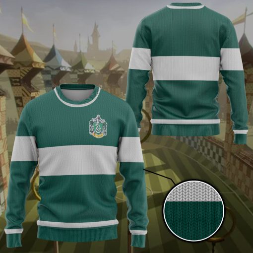 9Heritages 3D H.P Slytherin Quidditch Custom Ugly Sweater