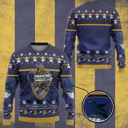 9Heritages 3D H.P Ravenclaw Ugly Christmas Ver 1 Custom Ugly Sweater