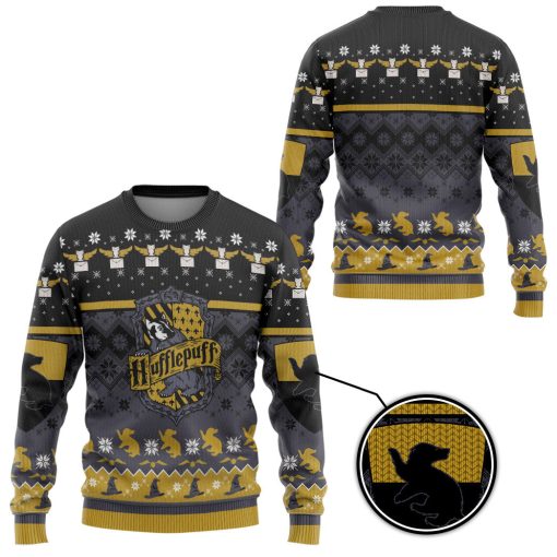 9Heritages 3D H.P Hufflepuff Ugly Christmas Ver 1 Custom Ugly Sweater