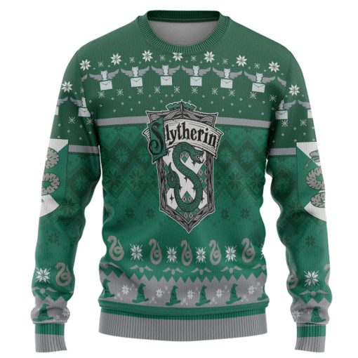 9Heritages 3D H.P Slytherin Ugly Christmas Ver 1 Custom Ugly Sweater