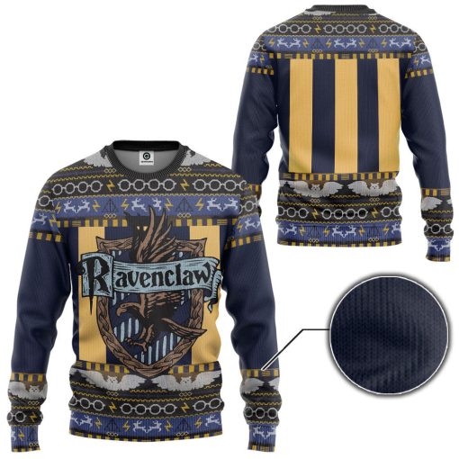 9Heritages 3D H.P Ravenclaw Ugly Christmas Ver 3 Custom Ugly Sweater