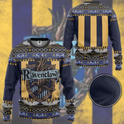 9Heritages 3D H.P Ravenclaw Ugly Christmas Ver 3 Custom Ugly Sweater