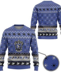 9Heritages 3D H.P Ravenclaw Holiday Ugly Christmas Custom Ugly Sweater