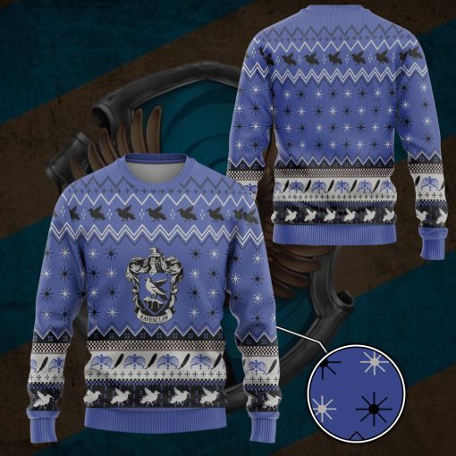 9Heritages 3D H.P Ravenclaw Holiday Ugly Christmas Custom Ugly Sweater