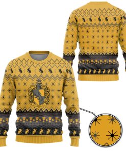 9Heritages 3D H.P Hufflepuff Holiday Ugly Christmas Custom Ugly Sweater