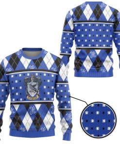 9Heritages 3D H.P Ravenclaw Crest Holiday Ugly Christmas Custom Ugly Sweater