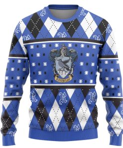 9Heritages 3D H.P Ravenclaw Crest Holiday Ugly Christmas Custom Ugly Sweater