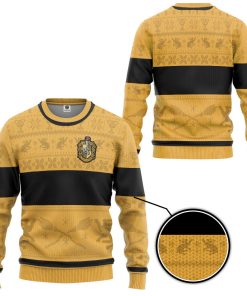 9Heritages 3D H.P Hufflepuff Ugly Christmas Edition Custom Ugly Sweater