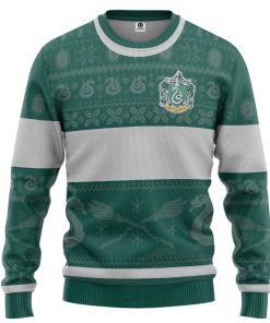 9Heritages 3D H.P Slytherin Ugly Christmas Edition Custom Ugly Sweater