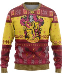 9Heritages 3D H.P Gryffindor Ugly Christmas Ver 2 Custom Ugly Sweater