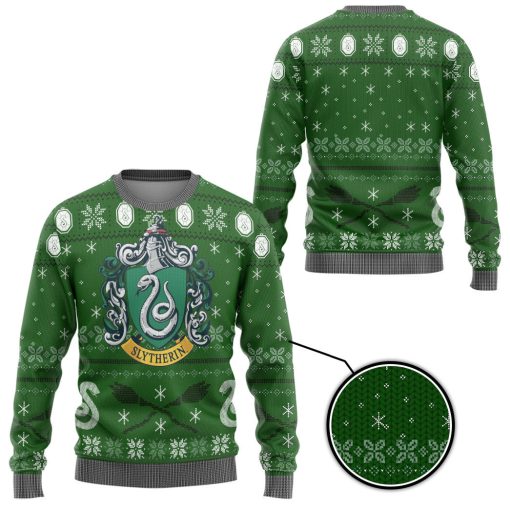 9Heritages 3D H.P Slytherin Ugly Christmas Ver 2 Custom Ugly Sweater