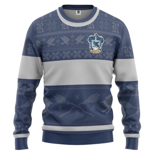9Heritages 3D H.P Ravenclaw Ugly Christmas Edition Custom Ugly Sweater