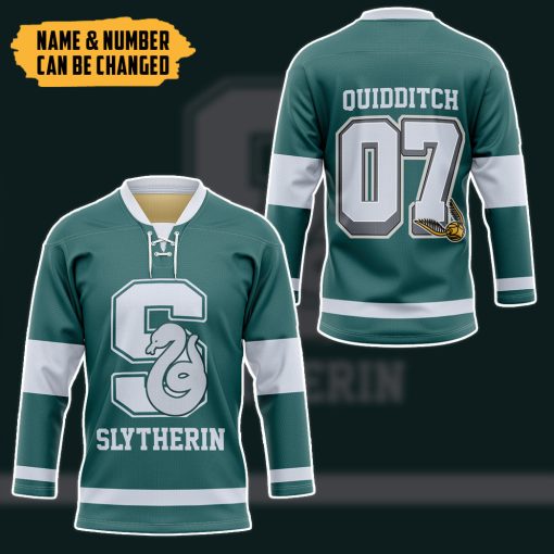 9Heritages 3D H.P Slytherin House Custom Name Custom Number Hockey Jersey