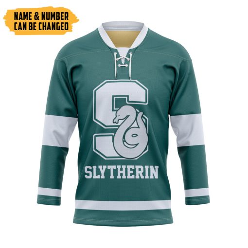 9Heritages 3D H.P Slytherin House Custom Name Custom Number Hockey Jersey