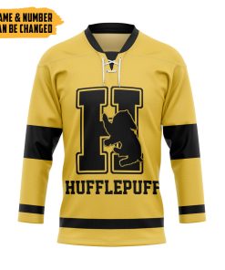 9Heritages 3D H.P Hufflepuff House Custom Name Custom Number Hockey Jersey