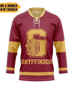 9Heritages 3D H.P Gryffindor House Custom Name Custom Number Hockey Jersey