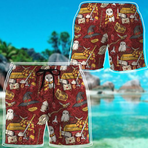 9Heritages 3D H.P Gryffindor Custom Men Shorts