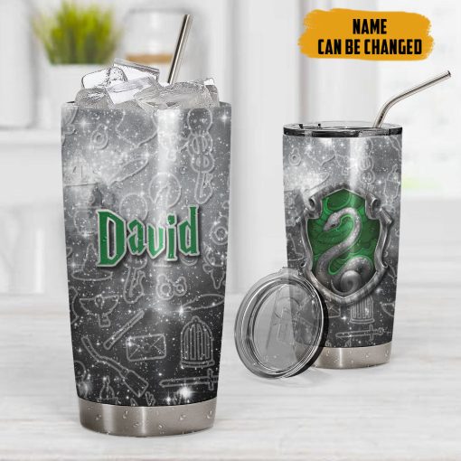 9Heritages 3D H.P The Slytherin Custom Name Tumbler