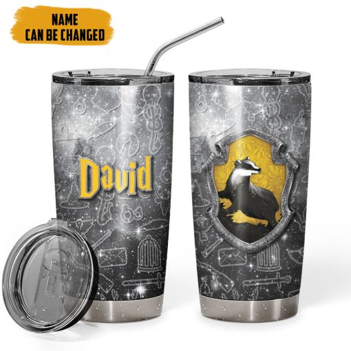 9Heritages 3D H.P The Hufflepuff Custom Name Tumbler