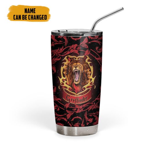 9Heritages 3D H.P Brave Like A Gryffindor Custom Name Tumbler