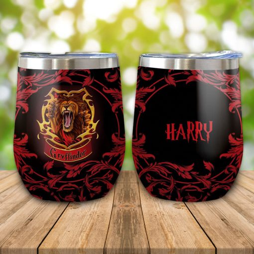 9Heritages 3D H.P Brave Like A Gryffindor Custom Name Tumbler