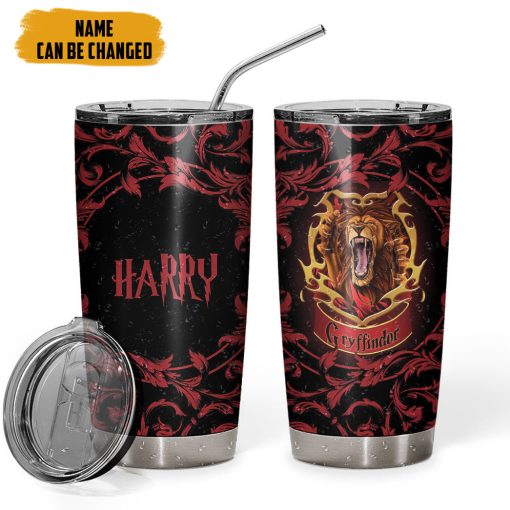 9Heritages 3D H.P Brave Like A Gryffindor Custom Name Tumbler