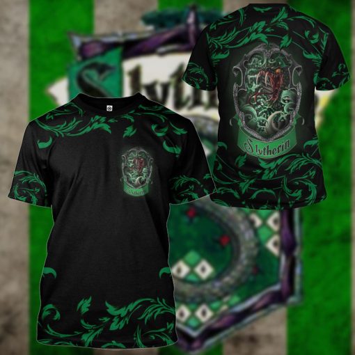 9Heritages 3D H.P Brave Like A Slytherin Custom Hoodie Tshirt Apparel