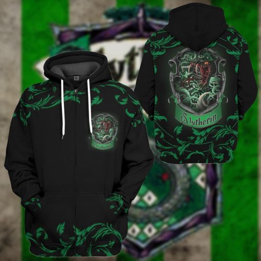 9Heritages 3D H.P Brave Like A Slytherin Custom Hoodie Tshirt Apparel