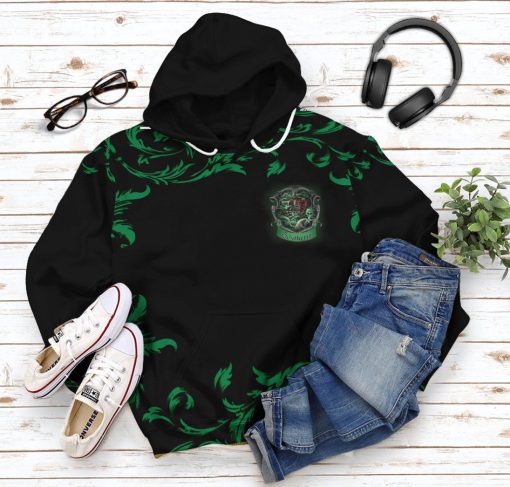 9Heritages 3D H.P Brave Like A Slytherin Custom Hoodie Tshirt Apparel