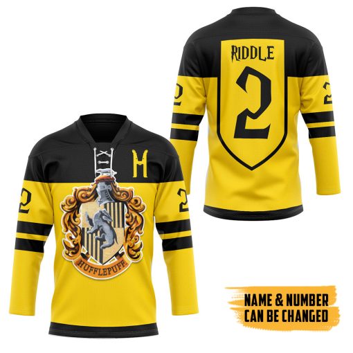 9Heritages 3D H.P H For Hufflepuff Custom Name Custom Number Jersey