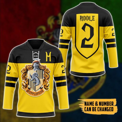 9Heritages 3D H.P H For Hufflepuff Custom Name Custom Number Jersey