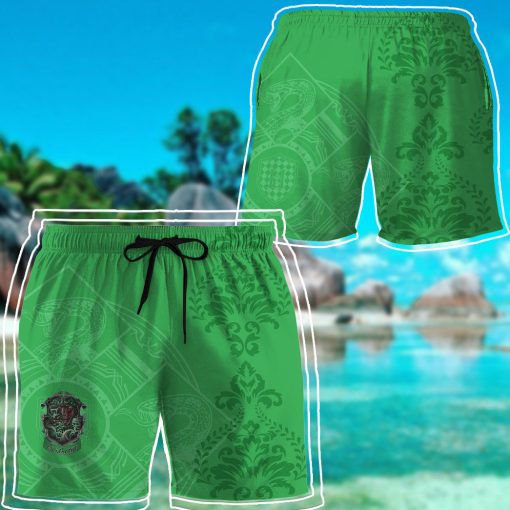 9Heritages 3D H.P Slytherin Summer Vibe Custom Men Shorts