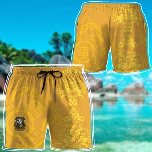 9Heritages 3D H.P Hufflepuff Summer Vibe Custom Men Shorts