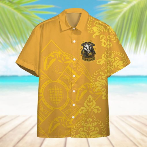 9Heritages 3D H.P Hufflepuff Summer Vibe Custom Hawaiian Shirt