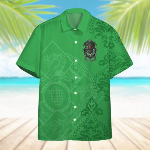 9Heritages 3D H.P Slytherin Summer Vibe Custom Hawaiian Shirt