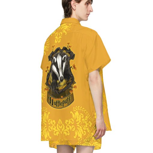 9Heritages 3D H.P Hufflepuff Summer Vibe Custom Hawaiian Shirt