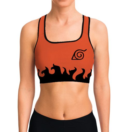 9Heritages 3D Naruto Hokage Uzumaki Custom Sport Bra