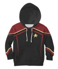 Picard Flag Officer Starfleet Uniform Circa Cosplay Kid Hoodie Sweatshirt T-Shirt