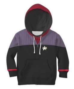 Duty Uniform Picard Costume Cosplay Kid Hoodie Sweatshirt T-Shirt