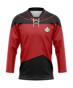 Picard The Next Generation Red Costume Hockey Jersey Sweatpants