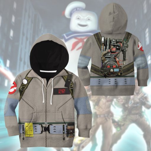 9Heritages 3D Ghostbuster Cosplay Custom Name Kid Hoodie