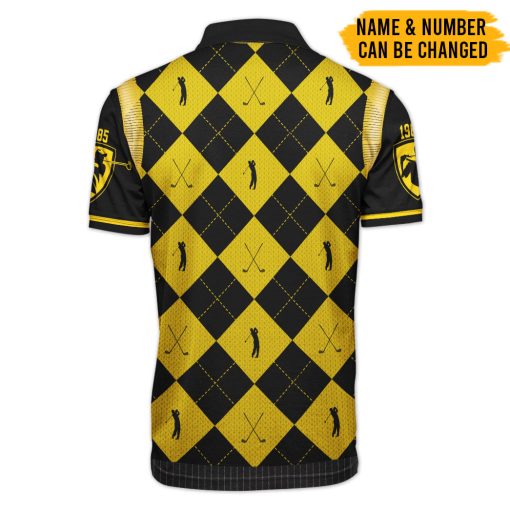 9Heritages 3D Golfaholic H.P House Hufflepuff Custom Polo Shirt