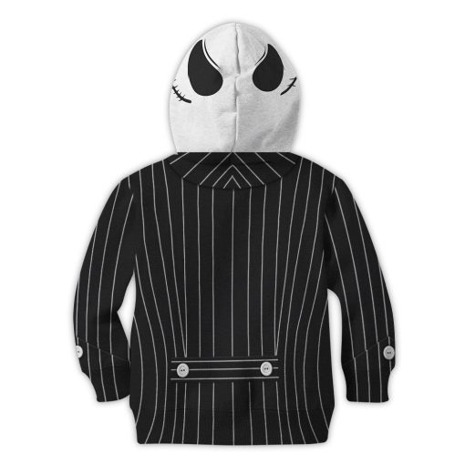 9Heritages 3D Jack Skellington Halloween Cosplay Custom Kid Hoodie Tshirt Apparel