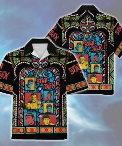 The Original Series Retro Character Squares Stained Glass Hawaiian Shirt T-Shirt