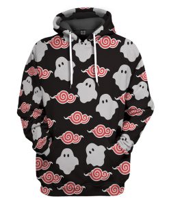 9Heritages 3D Halloween Spooky Ghost With Naruto Custom Hoodie Tshirt Apparel