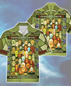 The Original Series Retro Character Squares Hawaiian Shirt T-Shirt