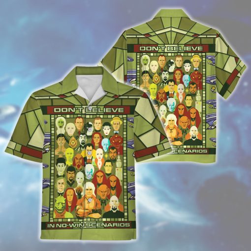 The Original Series Retro Character Squares Hawaiian Shirt T-Shirt