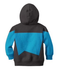 The Next Generation Blue Uniform Costume Cosplay Kid Hoodie Sweatshirt T-Shirt